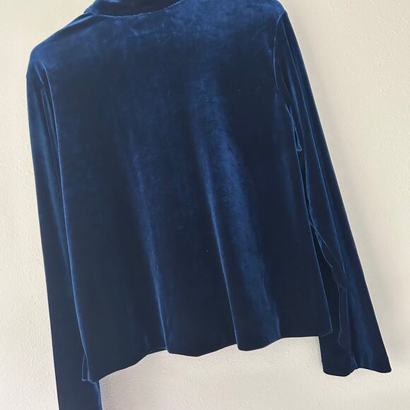 Vintage Bridgetown velvet button up shirt mandarin collar     Classic holiday M - Picture 11 of 12